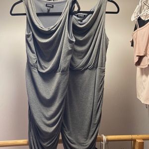 Ruched Cowl Neck Knit Sheath Dress small